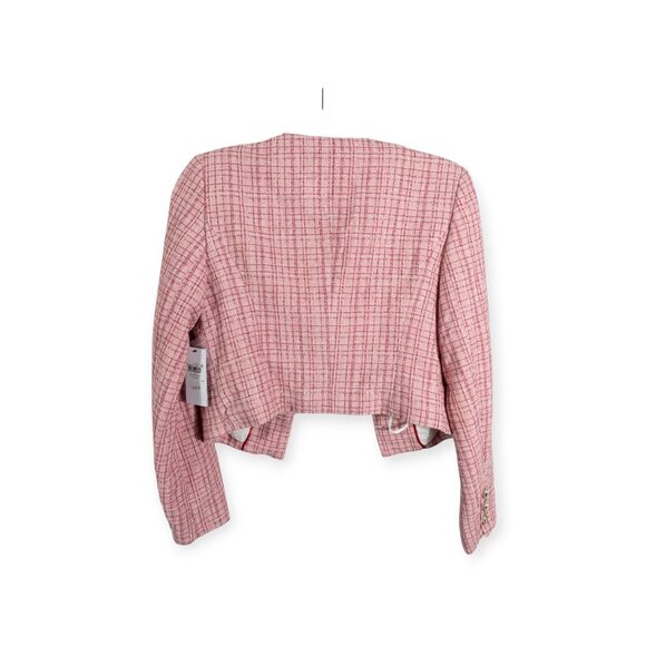 NWT Guess Alara Pink Matching Tweed Set SZ S Blazer and Crop Tank Top - Picture 14 of 15